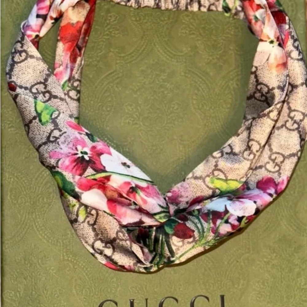 Gucci Floral Headband - Red, Green, Pink